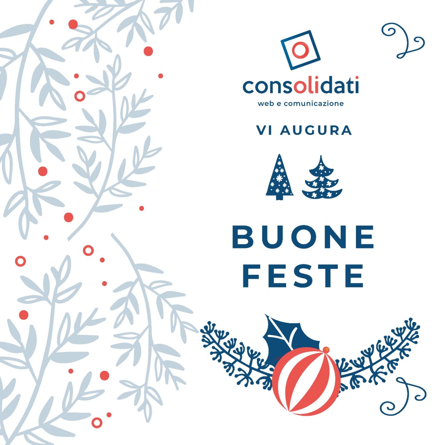Biglietto di auguri di Buone Feste di Consolidati